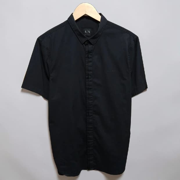 100 ARMANI 아르마니 익스체인지 워시드 반팔 셔츠