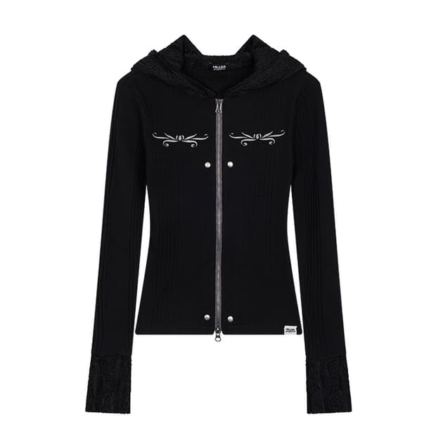  힐다 레이스 후드집업