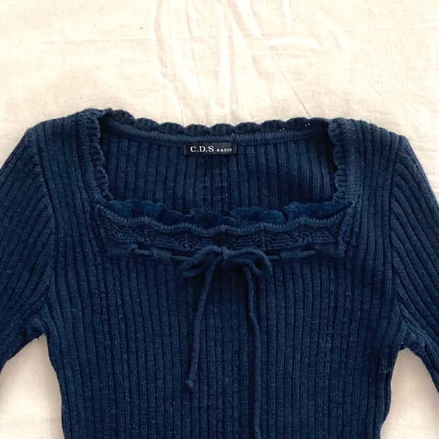 빈티지 히메 갸루 레이스 니트