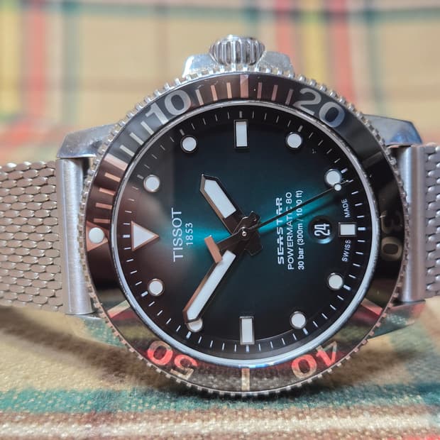 티소 TISSOT 시스타 파워매틱80. 43미리 오토 그린