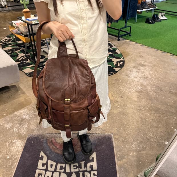 Vintage 빈티지 가죽 백팩 브라운