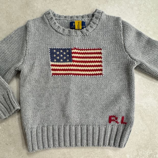 폴로 랄프로렌 키즈 성 조기 니트 12개월 에서 24개월