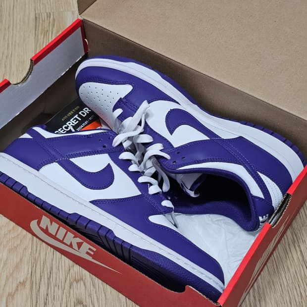 나이키 덩크로우 퍼플 285