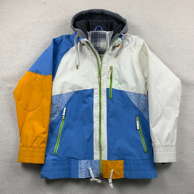 나이키 스노우보딩 라인 스우시로고 컬러블록 배색 스키복