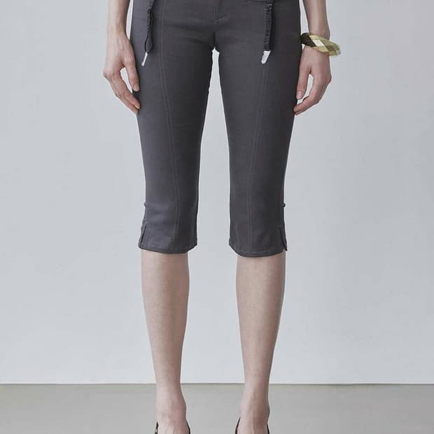 스컬프터 90s cotton capri pants charcoal