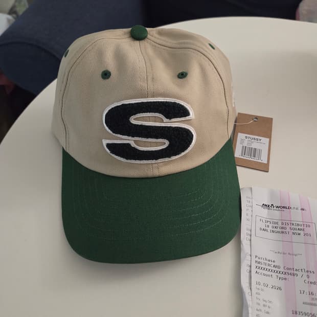 스투시 셔닐 S 로우 프로 캡 내츄럴 샌드 색상 팔아요