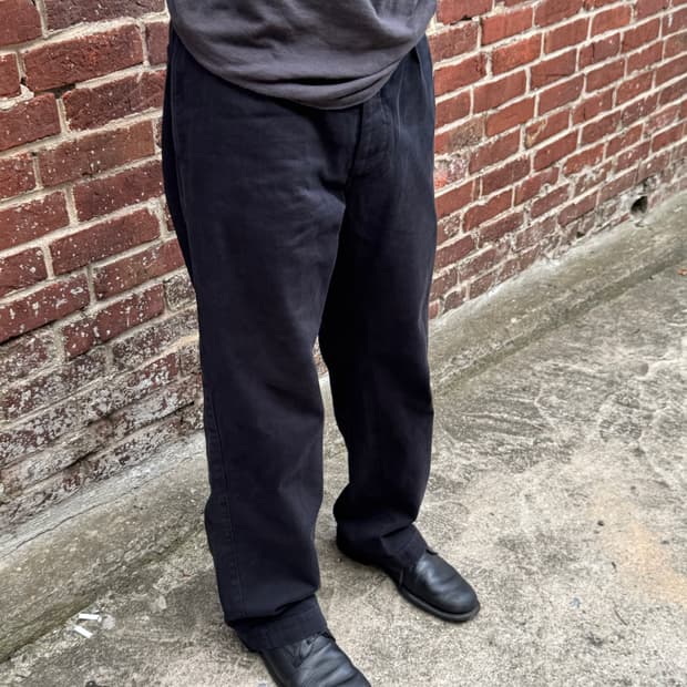 Margaret Howell Cotton Twill Tuck Pants
