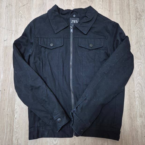 자라 이너퀄팅 투포켓 트러커 자켓 S(90)
