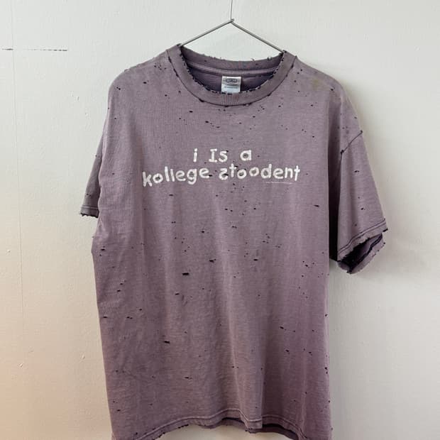 00's lettering sun bleached t shirt