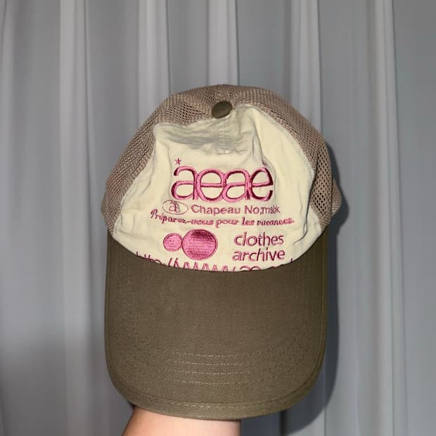 aeae 올리브 베이지 메쉬캡