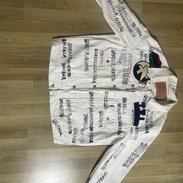 스투시 아워레가시 데님티어스 콜라보 데님 자켓 화이트 L