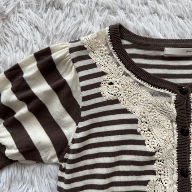 FAVORI 일본빈티지 보세 반팔 가디건 노드 빈티지가디건 free 38