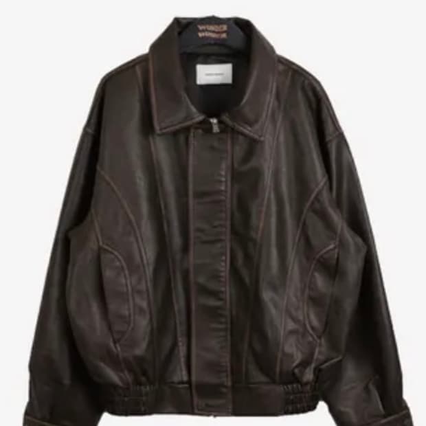 새상품 원더원더 레더 자켓 브라운
