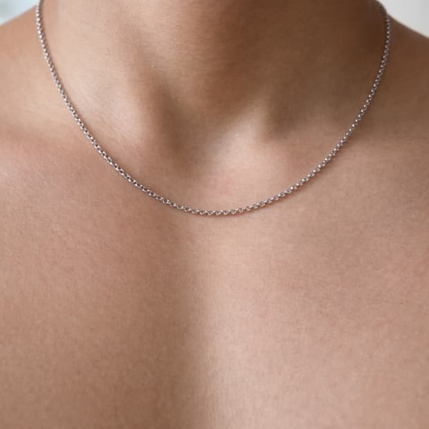 실버 925 클래식 체인 목걸이 (2mm)  