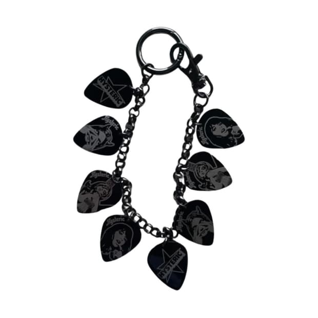 히스테릭 글래머 히스테릭 아크릴 키링 키체인 체인 팔찌 블랙 새제품