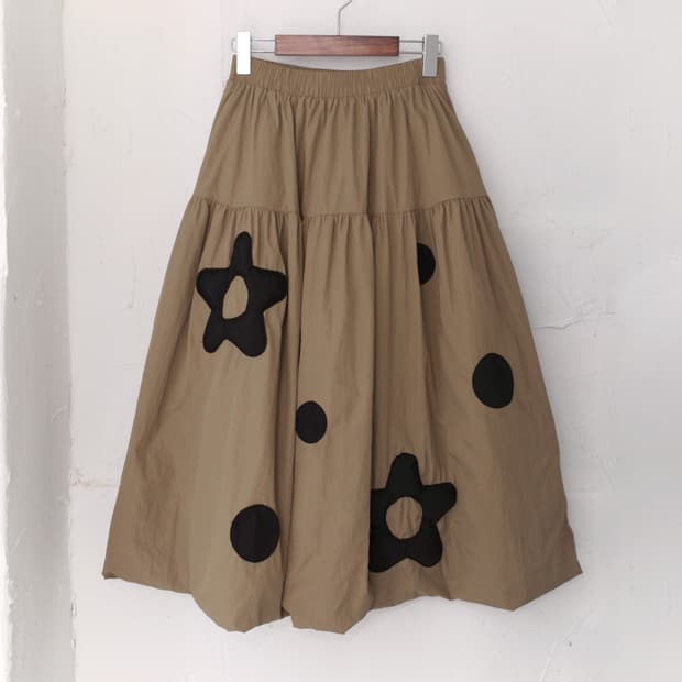 flower dot balloon skirt 