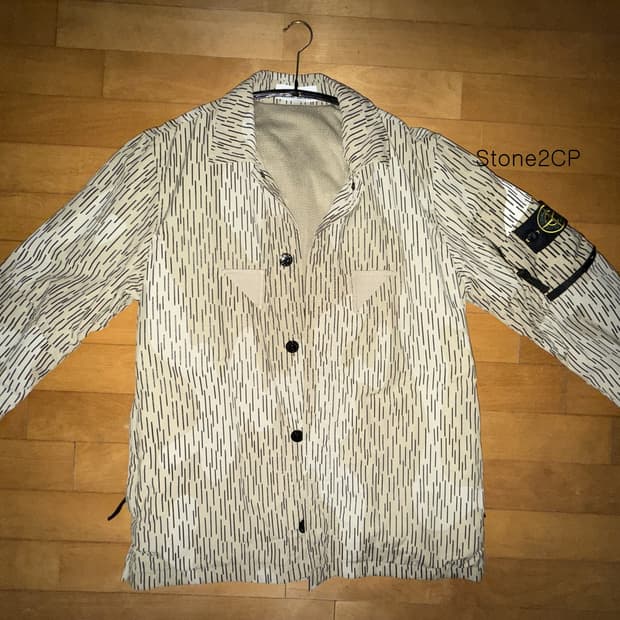 스톤아일랜드 리플렉티브 레인 카모 오버셔츠