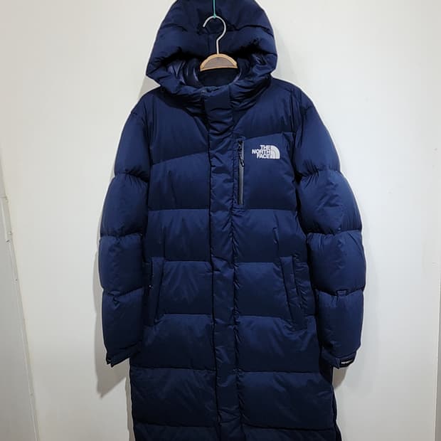 (100) 노스페이스 오리털 롱패딩 점퍼 네이비 다운코트 
