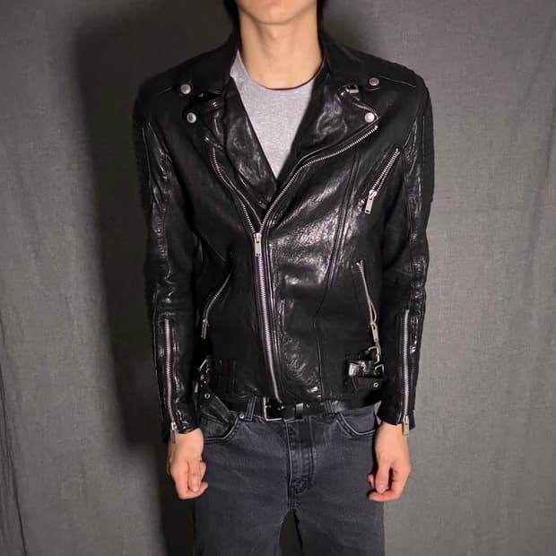 이태리 램스킨 라이더 자켓