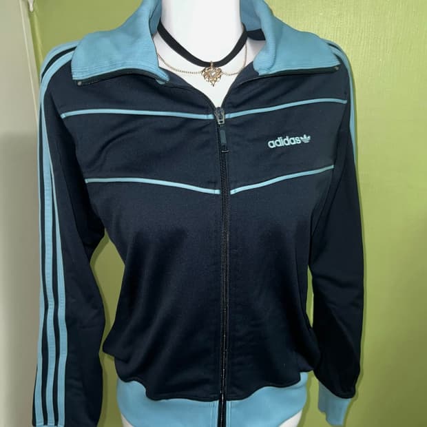 ✨Adidas✨ navy skyblue 베켄바우어 져지 zip up