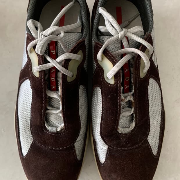 Prada America‘s cup suede brown (rare)