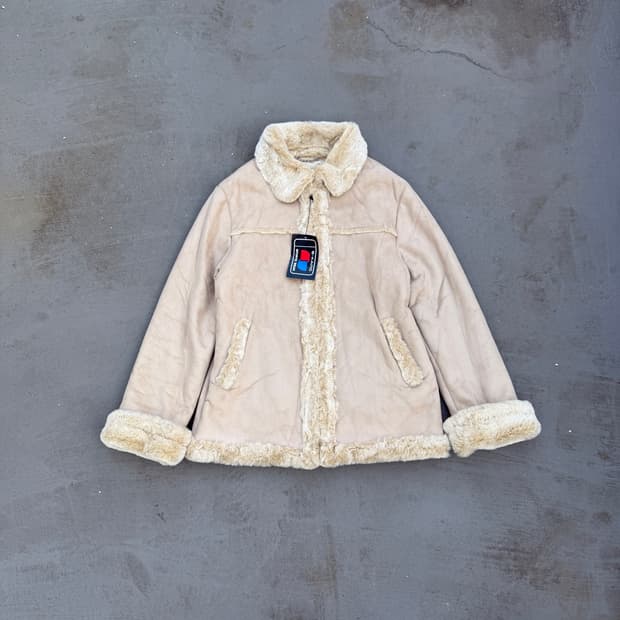 빈티지 퍼 트리밍 무스탕