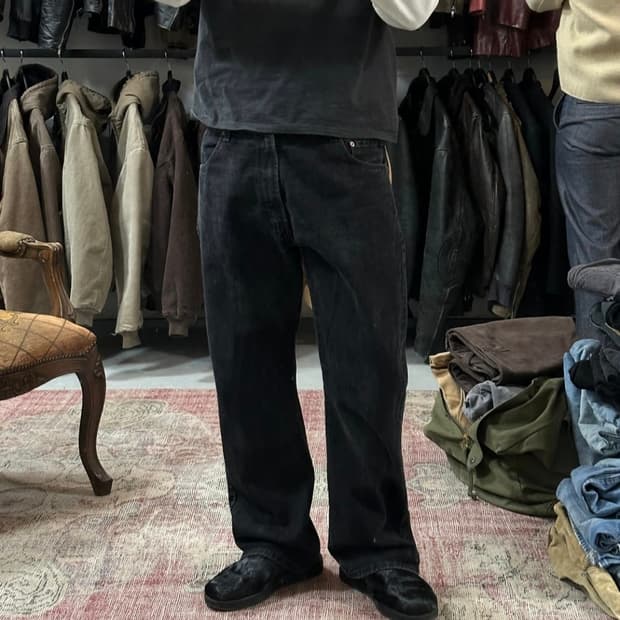 리바이스 517 부츠컷 블랙진 재판매