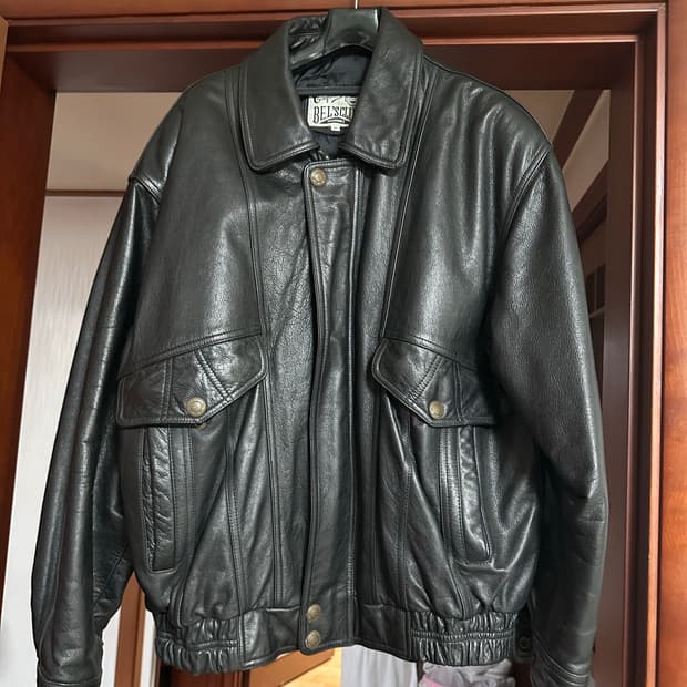 빈티지 양가죽 블루종 블랙 XL 사이즈