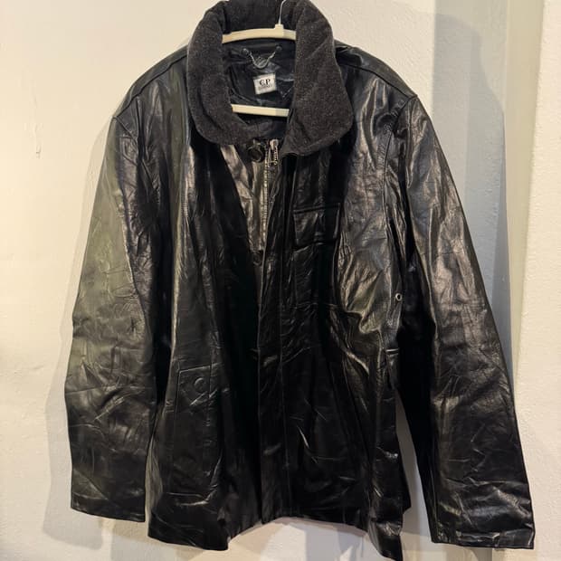 90s Cp company leather jacket