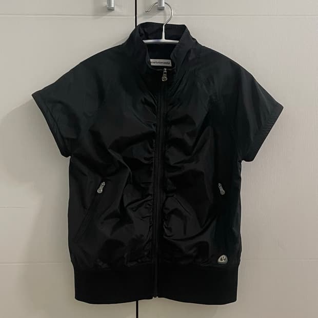 스마트어반유즈풀 윈드브레이커 반팔 집업(블랙)