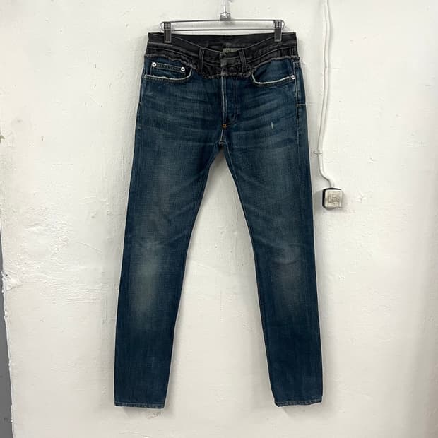 디올 옴므 06FW 에디 슬리먼 더블 레이어드 데님 팬츠