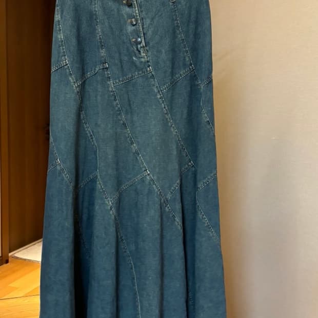 빈티지 데님 롱스커트