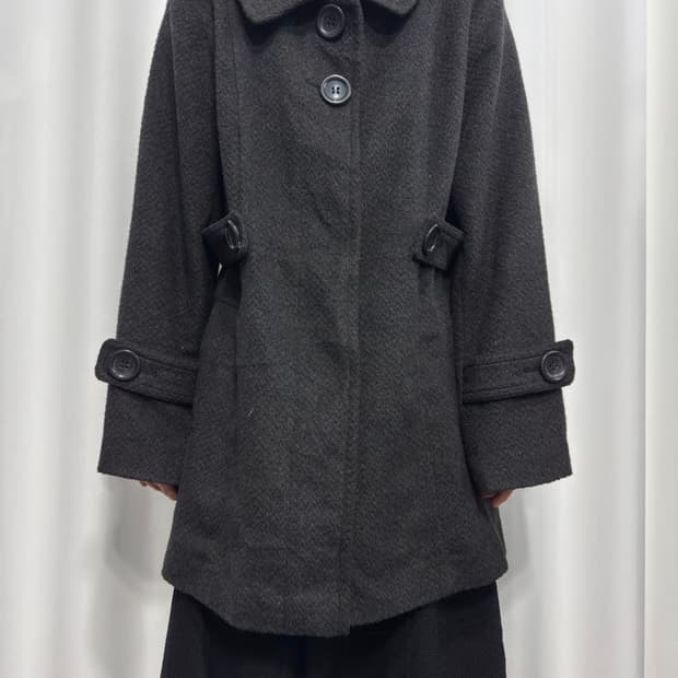 sans fin gray button coat