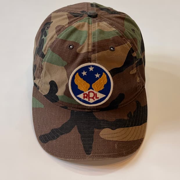 RRL Double RL Winged-Logo Camo Ball Cap