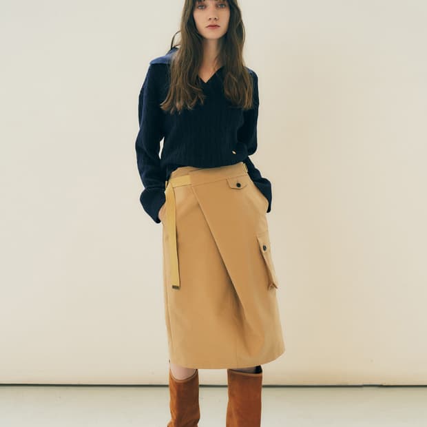 MAISON MARAIS 랩 포켓 스커트