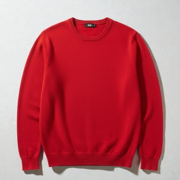 100)유니클로 캐시미어100% 니트 레드