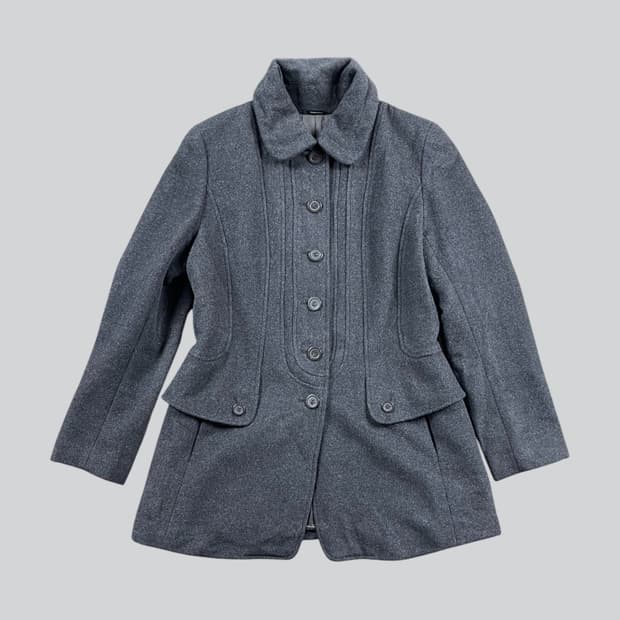 Vintage 울 혼방 코트 