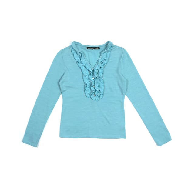 Michel Klein frill long sleeve top