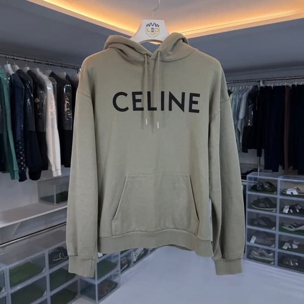 셀린느 로고 후드티