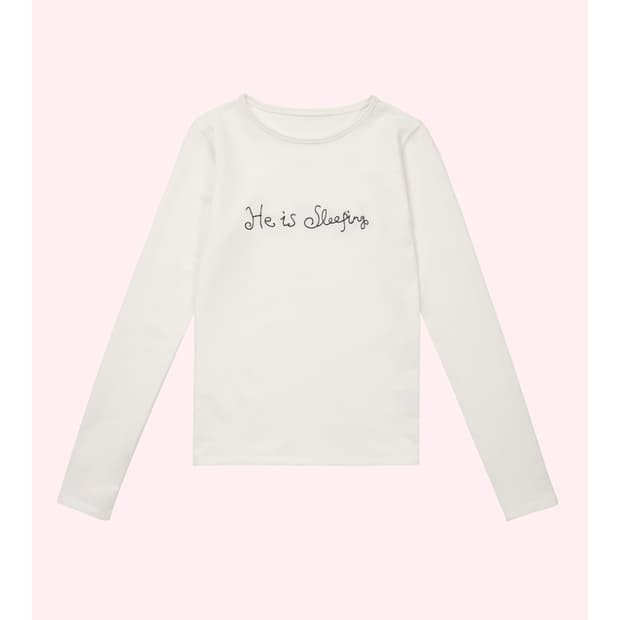 어텐즈 he is sleeping tee shirt 롱슬리브 티