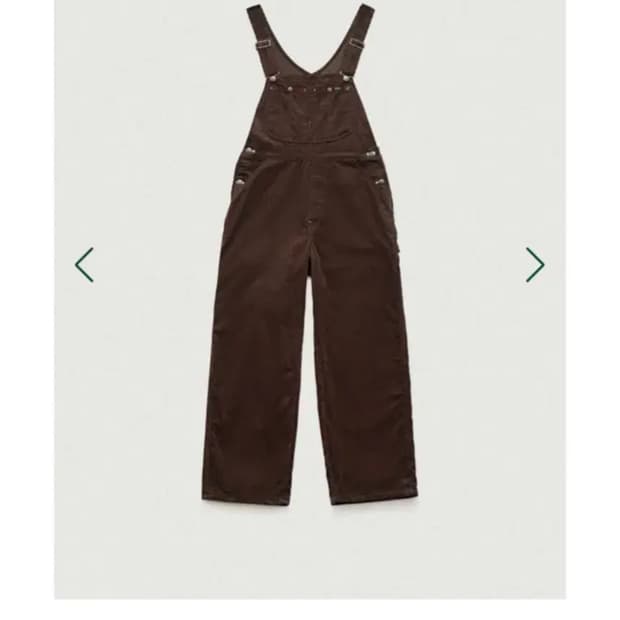 더바넷 브라운 코듀로이 오버롤