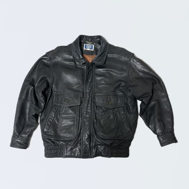 opt 양가죽 레더 자켓 블랙