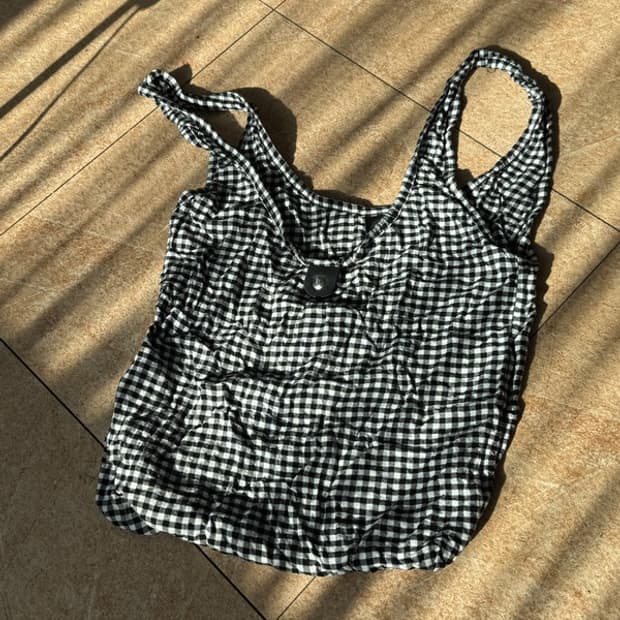 자라 체크 숄더백 