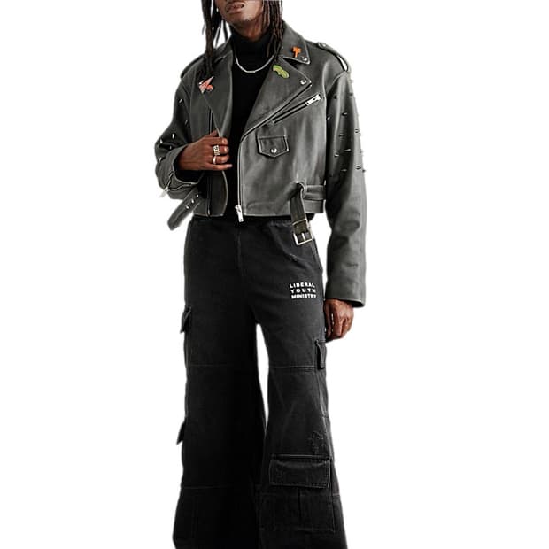 리버럴 유스 미니스트리  메탈 스터드양가죽자켓 ( 올데프 베일리착용)