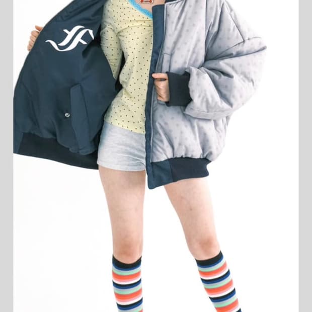 샵페어리 봄버 자켓 네이비