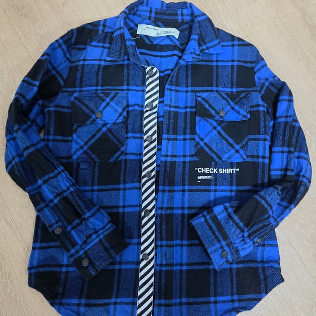 오프화이트 18FW 플란넬 셔츠 M