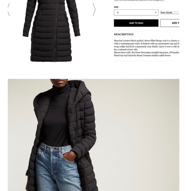 몽클레어 롱패딩 44사이즈