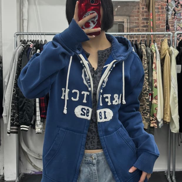 아베크롬비 블루 후드집업