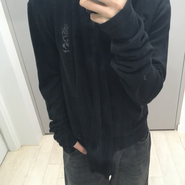 자라 배기 블랙데님진 