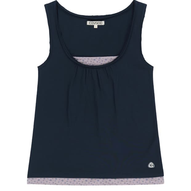 DUDU LAYERED SLEEVELESS NAVY